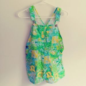 Lilly Pulitzer Kids Overall Shorts (Size 6)